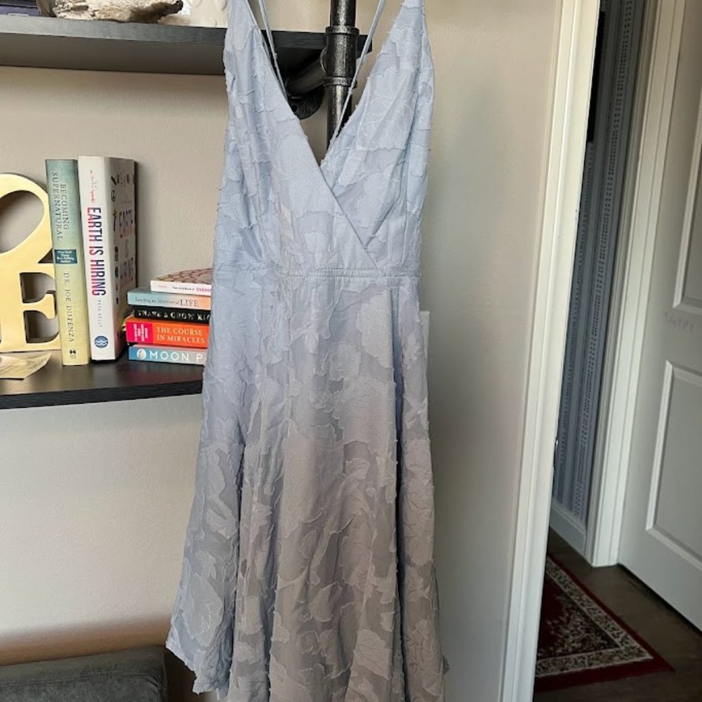Dusty Blue Skater Dress - XL
